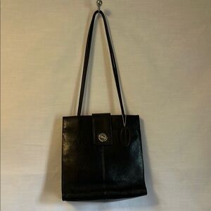 Elegant Black Leather Tote Bag